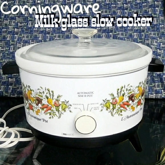 Corningware Other - Rare spice of life milk glass cooker